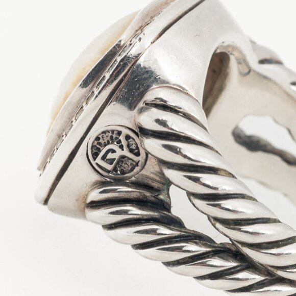 David Yurman Albion 18k Gold & Sterling Silver Diamond Ring - Picture 6 of 6